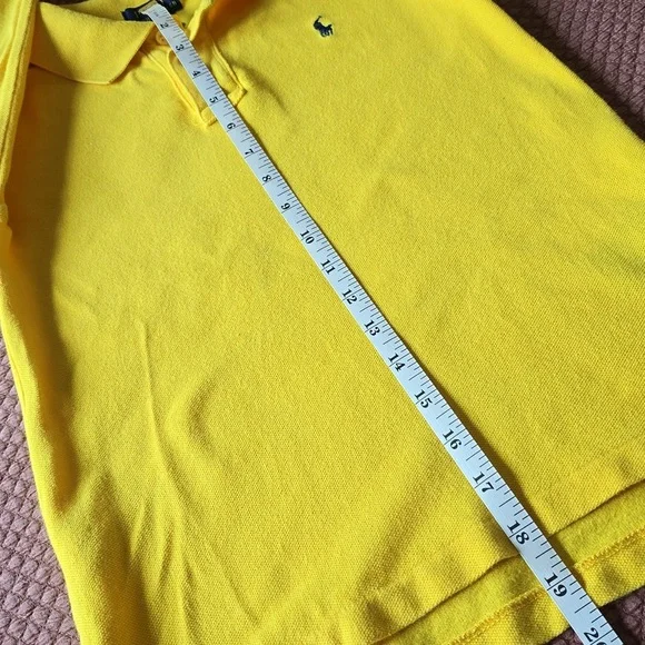 Polo by Ralph Lauren Vibrant Yellow Boys Shirt - Size 6 -(Smudge near wristband) - Picture 7 of 9